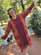 Load image into Gallery viewer, Hexagon Cardigan- Rust
