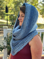 Hooded Cowl - Blue ombré