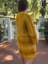 Load image into Gallery viewer, Hexagon Cardigan- Mustard
