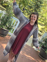 Load image into Gallery viewer, Hexagon Cardigan- Grey
