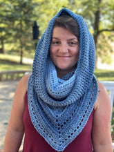 Load image into Gallery viewer, Hooded Cowl - Blue ombré
