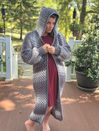 Hexagon Cardigan- Grey