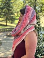 Hooded Cowl - Pink Multi