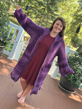 Load image into Gallery viewer, Hexagon Cardigan - Purple
