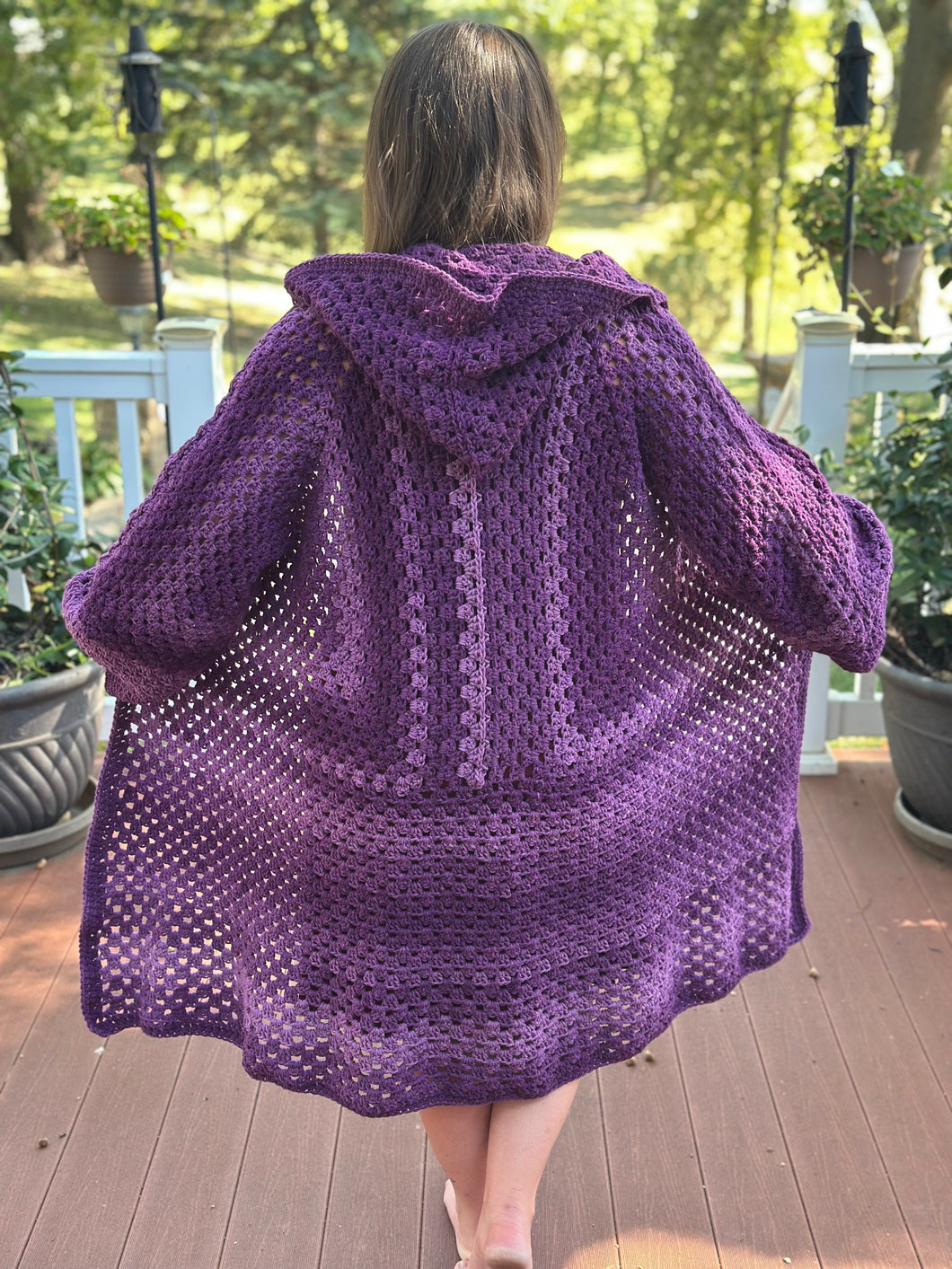 Hexagon Cardigan - Purple